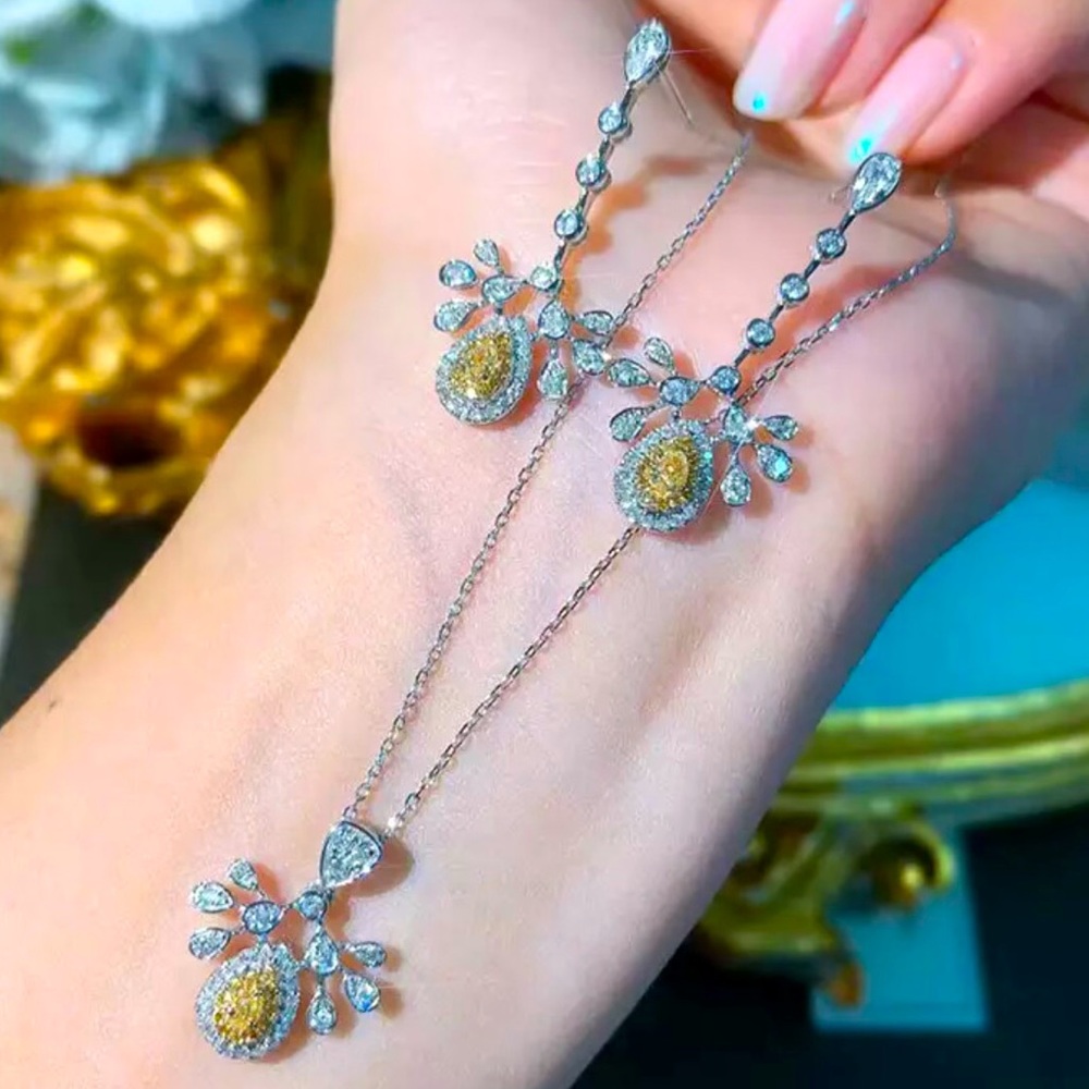 ✨Citrine Branch Pendant and earring set✨